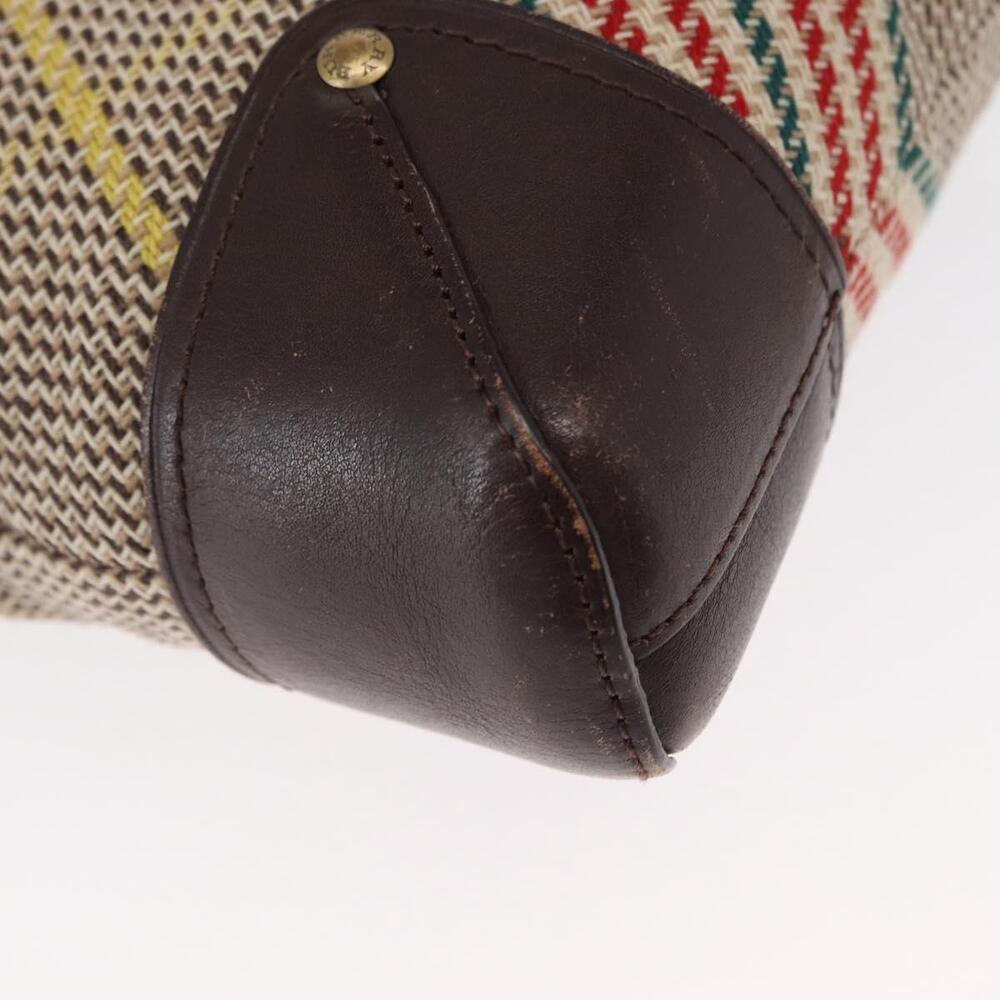 BURBERRY Nova Check Shoulder Bag Canvas Brown Gold Auth 151717 - Picture 9 of 16